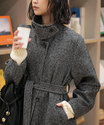 KING MARY ORIGINAL ステンカラー コート 日本製 ツイード 60/2コンパクトギャバ ステンカラーコート （ステンカラーコート