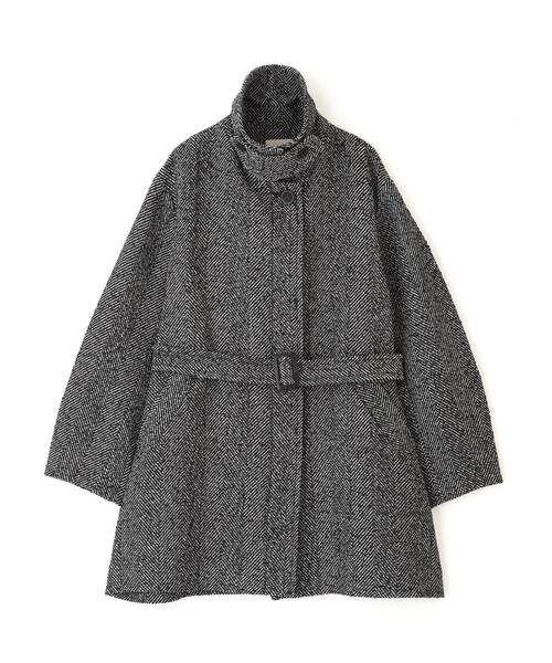 FREE'S MART(フリーズマート)の「◆スタンドカラーミドル丈ツイードコート(ステンカラーコート・レディース・ブラック系その他/ブラック/ブラウン系その他・MEDIUM/SMALL)」の19枚目の写真