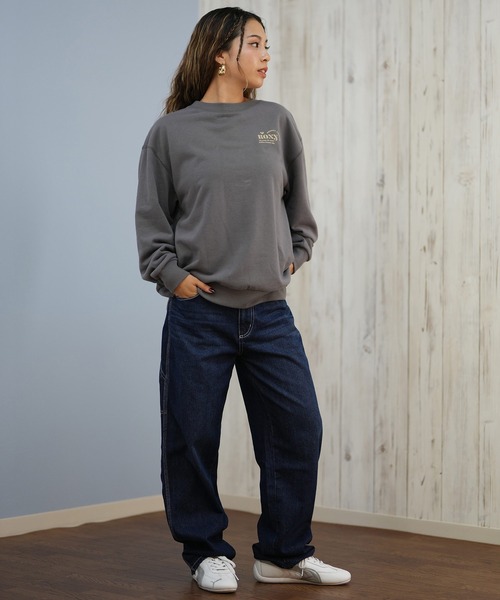 ROXY(ロキシー)の「ROXY/ロキシー トレーナー スウェット クルーネック ロゴ バックプリント SUNSET CHASER PULL OVER RPO254628M(スウェット・レディース・ブラック/スミクロ/アイボリー・L/M)」の7枚目の写真