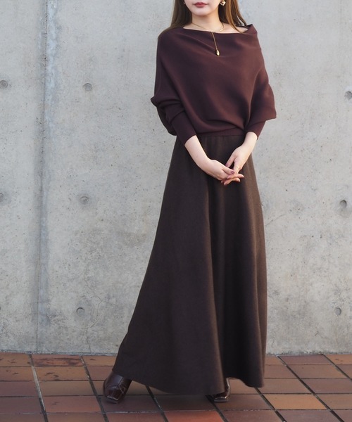 LAULEN(ローレン)の「boat neck nuance knit /ボートネックリブ切り替えニュアンスニットプルオーバー(ニット/セーター・レディース・ベージュ/グリーン/ブラウン/アイボリー・FREE)」の20枚目の写真