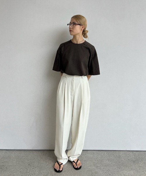 セール】Shoulder Layered Tops（Tシャツ/カットソー）｜anuke