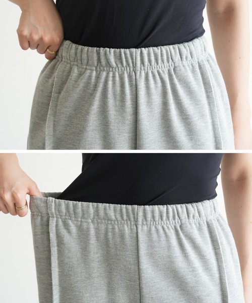 reca（レカ）の「2WAY裾スナップスウェットパンツ（スウェットパンツ・レディース・ブラック/トップグレー・M）」の4枚目の写真