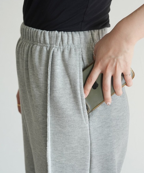reca（レカ）の「2WAY裾スナップスウェットパンツ（スウェットパンツ・レディース・ブラック/トップグレー・M）」の5枚目の写真