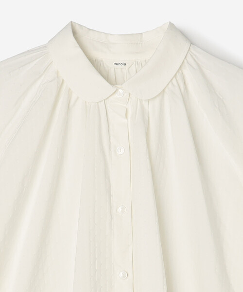 Bshop（ビショップ）の「eunoia | ラウンドカラー ブラウス WOMEN（シャツ/ブラウス・レディース・ホワイト/ブラック・ONE）」の6枚目の写真