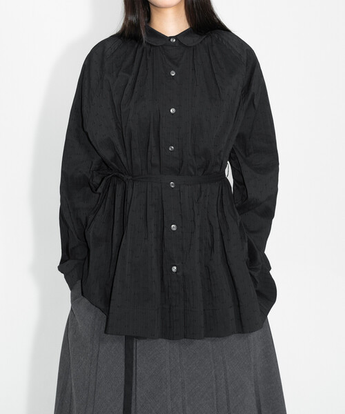 Bshop（ビショップ）の「eunoia | ラウンドカラー ブラウス WOMEN（シャツ/ブラウス・レディース・ホワイト/ブラック・ONE）」の11枚目の写真