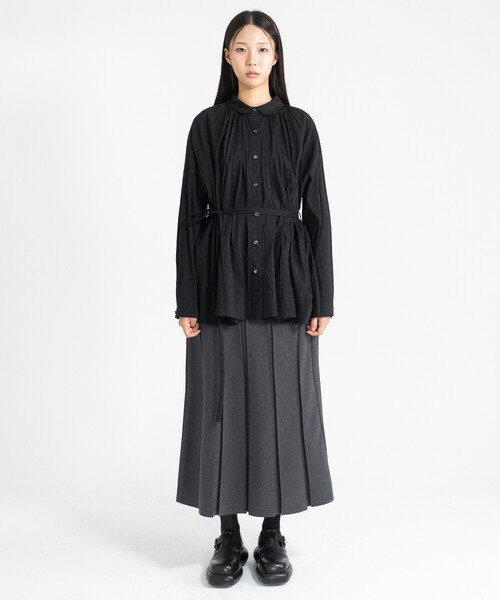 Bshop（ビショップ）の「eunoia | ラウンドカラー ブラウス WOMEN（シャツ/ブラウス・レディース・ホワイト/ブラック・ONE）」の16枚目の写真