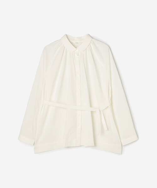 Bshop（ビショップ）の「eunoia | ラウンドカラー ブラウス WOMEN（シャツ/ブラウス・レディース・ホワイト/ブラック・ONE）」の18枚目の写真