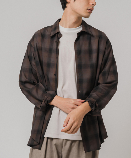 SUPER 120's ウール チェック レギュラー シャツ（シャツ/ブラウス