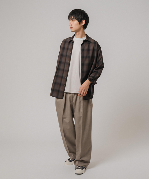 SUPER 120's ウール チェック レギュラー シャツ（シャツ/ブラウス