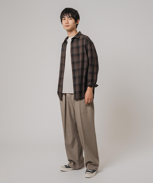 SUPER 120's ウール チェック レギュラー シャツ（シャツ/ブラウス