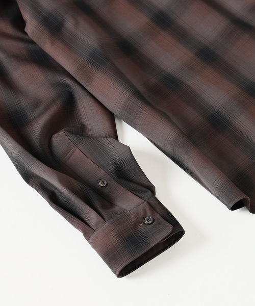 EDIFICE（エディフィス）の「SUPER 120’s ウール チェック レギュラー シャツ（シャツ/ブラウス・メンズ・グレー/スミクロ/ベージュ・LARGE/SMALL/MEDIUM）」の10枚目の写真