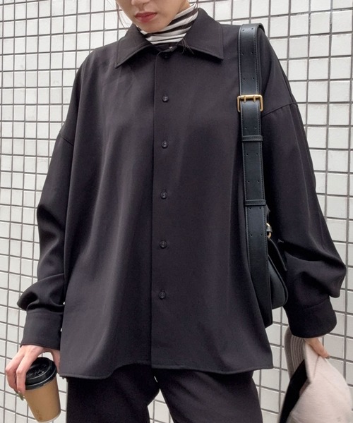 DRAW（ドロー）の「DRAW(ドロー) / ビッグシルエット シャツ（ユニセックス）（シャツ/ブラウス・メンズ・ブラック/グレー/ブラック系その他・MEDIUM/LARGE/SMALL）」の4枚目の写真