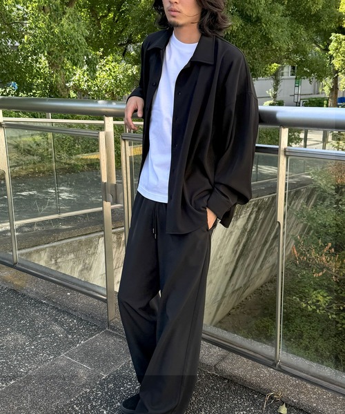 DRAW（ドロー）の「DRAW(ドロー) / ビッグシルエット シャツ（ユニセックス）（シャツ/ブラウス・メンズ・ブラック/グレー/ブラック系その他・MEDIUM/LARGE/SMALL）」の12枚目の写真