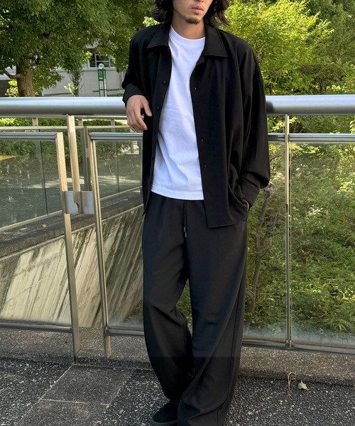 DRAW（ドロー）の「DRAW(ドロー) / ビッグシルエット シャツ（ユニセックス）（シャツ/ブラウス・メンズ・ブラック/グレー/ブラック系その他・MEDIUM/LARGE/SMALL）」の13枚目の写真