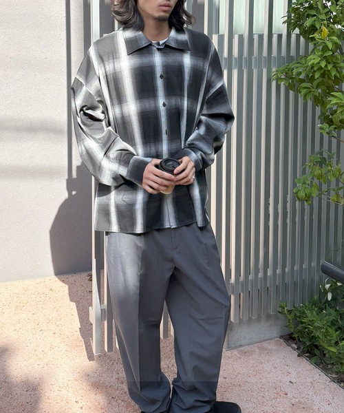 DRAW（ドロー）の「DRAW(ドロー) / ビッグシルエット シャツ（ユニセックス）（シャツ/ブラウス・メンズ・ブラック/グレー/ブラック系その他・MEDIUM/LARGE/SMALL）」の22枚目の写真