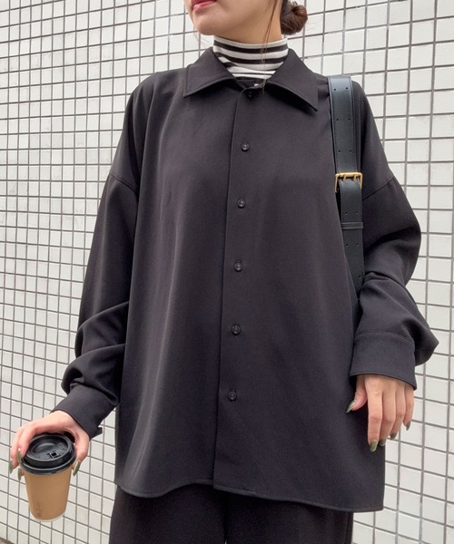 DRAW（ドロー）の「DRAW(ドロー) / ビッグシルエット シャツ（ユニセックス）（シャツ/ブラウス・メンズ・ブラック/グレー/ブラック系その他・MEDIUM/LARGE/SMALL）」の6枚目の写真