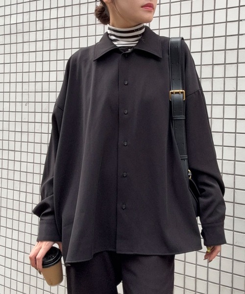 DRAW（ドロー）の「DRAW(ドロー) / ビッグシルエット シャツ（ユニセックス）（シャツ/ブラウス・メンズ・ブラック/グレー/ブラック系その他・MEDIUM/LARGE/SMALL）」の7枚目の写真