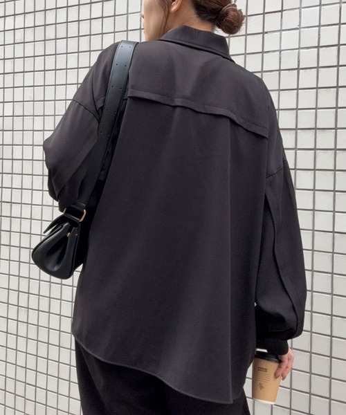 DRAW（ドロー）の「DRAW(ドロー) / ビッグシルエット シャツ（ユニセックス）（シャツ/ブラウス・メンズ・ブラック/グレー/ブラック系その他・MEDIUM/LARGE/SMALL）」の9枚目の写真