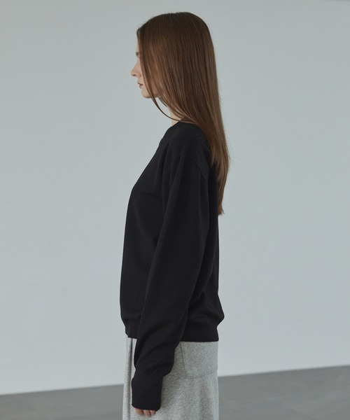 CALLNE】V-neck Long Sleeve Knit / Vネックロングスリーブニット