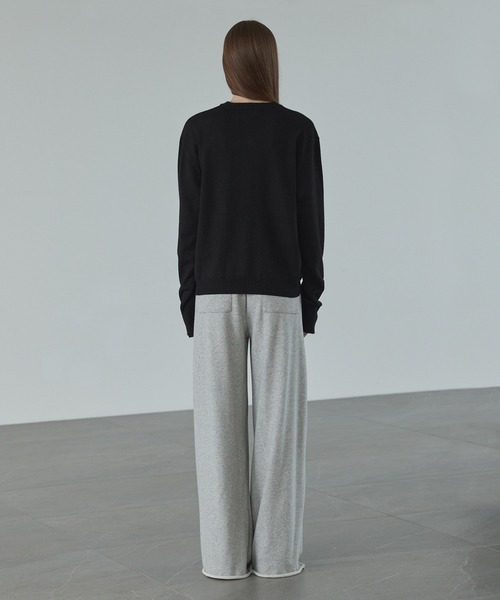 CALLNE（カルネ）の「【CALLNE】V-neck Long Sleeve Knit / Vネックロングスリーブニット（フィンガーホール付き）（ニット/セーター・メンズ・ブラック/グレー・M/L）」の17枚目の写真