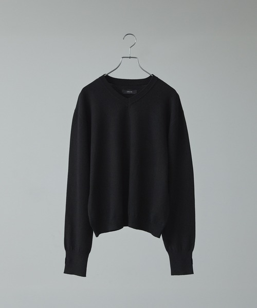 【新品未使用】V12 HIDE KNIT ニット CALLNE】V-neck Long Sleeve Knit / Vネックロングスリーブニット