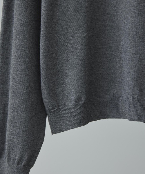 CALLNE】V-neck Long Sleeve Knit / Vネックロングスリーブニット