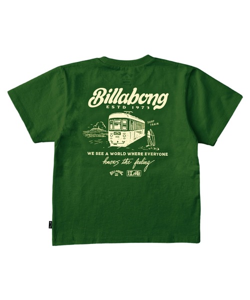 BILLABONG（ビラボン）の「BILLABONG キッズ 【江ノ電×BILLABONG】ENODEN TEE ロンＴ 【2025年秋冬モデル】/ビラボンキッズ江ノ電コラボバックプリント半袖Tシャツ（Tシャツ/カットソー・キッズ・グリーン/クリーム/ブルー・130/140/150/160）」の3枚目の写真