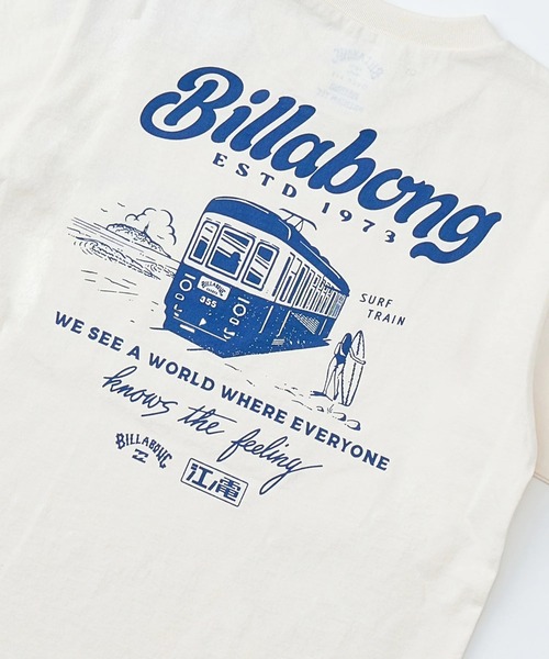 BILLABONG（ビラボン）の「BILLABONG キッズ 【江ノ電×BILLABONG】ENODEN TEE ロンＴ 【2025年秋冬モデル】/ビラボンキッズ江ノ電コラボバックプリント半袖Tシャツ（Tシャツ/カットソー・キッズ・グリーン/クリーム/ブルー・130/140/150/160）」の8枚目の写真