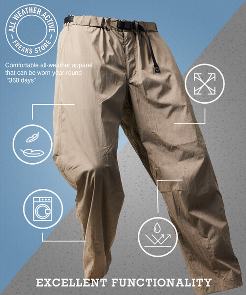 FREAK'S STORE（フリークスストア）の「限定展開 ALL WEATHER ACTIVE WEAR/オールウェザーアクティブウェア ワイドシルエット クライミング パンツ（その他パンツ・メンズ・チャコールグレー/ネイビー/グレイッシュベージュ/ブラック・SMALL/MEDIUM/LARGE）」の3枚目の写真