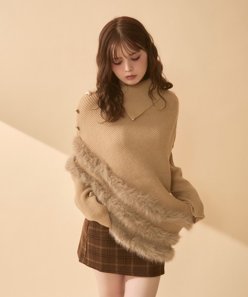 AD2010 archive ファーラインカーディガン ニット セーター セール】ラインファーニット（ニット/セーター）｜TITTY&CO.（ティ