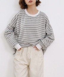 ボーダーロングTシャツ