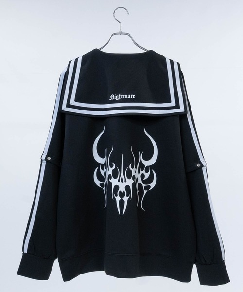 Hloverᵕ̈*全品値下げok^_^ セール】【13】2WAY セーラーカラー プルオーバー（スウェット