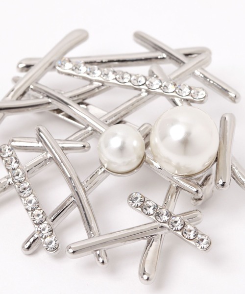 LEPSIM（レプシィム）の「《オフィスライン》ランダムメタルブローチ　592484（ブローチ/コサージュ・レディース・シルバー・ONE SIZE）」の7枚目の写真