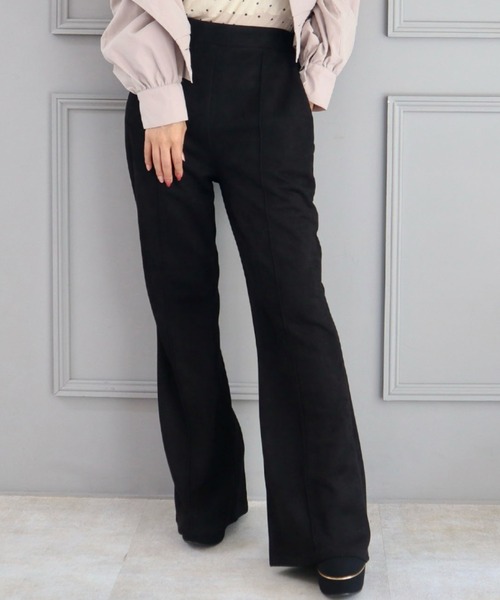 CECIL McBEE（セシルマクビー）の「スエードポンチセンターシームフレアパンツ（その他パンツ・レディース・ライトベージュ/ブラック・LARGE/MEDIUM）」の12枚目の写真