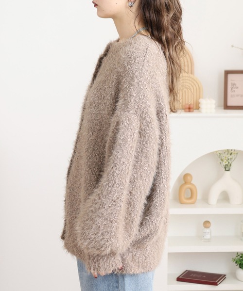 FUNALIVE(ファンアライブ)の「2WAYシャギーニットカーディガン(カーディガン/ボレロ・レディース・アイボリー/モカ/ネイビー・FREE)」の21枚目の写真