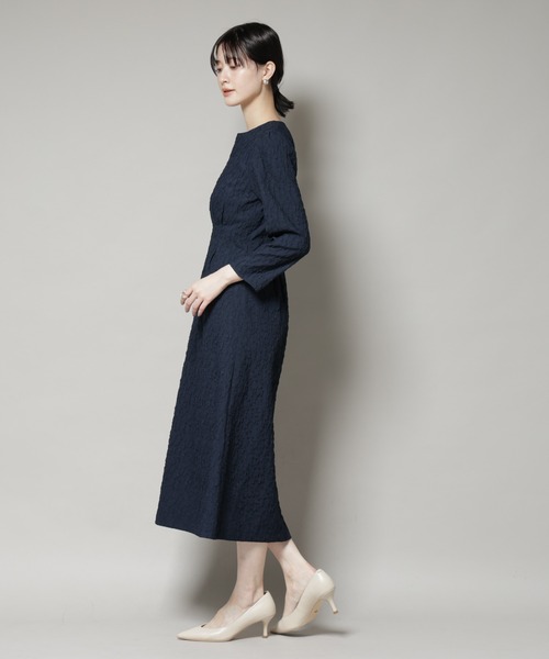 セール】troisieme chaco/PUFFY JACQUARD ワンピース（ワンピース