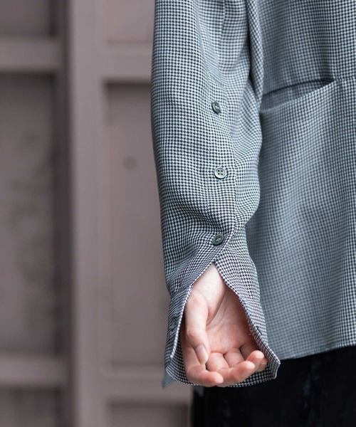 Munich（ミューニック）の「ウォッシャブルウールビエラプルオーバーシャツ（シャツ/ブラウス・レディース・ハウンドトゥース/チェック/アイボリー・FREE）」の16枚目の写真