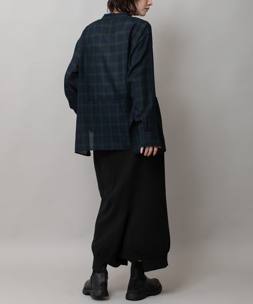 Munich（ミューニック）の「ウォッシャブルウールビエラプルオーバーシャツ（シャツ/ブラウス・レディース・ハウンドトゥース/チェック/アイボリー・FREE）」の20枚目の写真