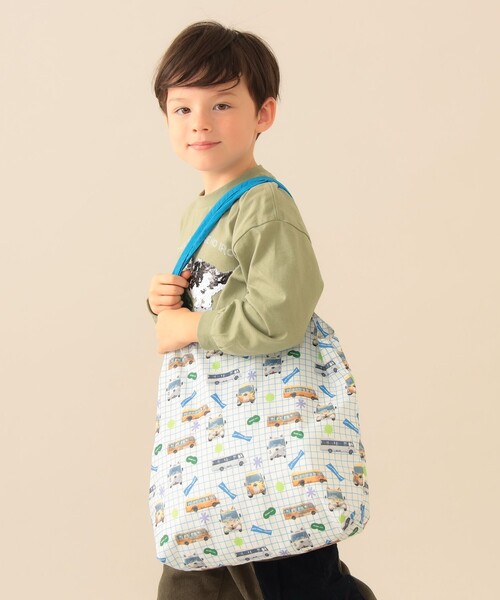 BEAMS mini（ビームスミニ）の「【COLLABORATION】那須どうぶつ王国 / ECOバッグ 2025FW（トートバッグ・レディース・ミント/オレンジ・ONE SIZE）」の3枚目の写真