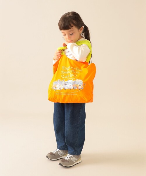 BEAMS mini（ビームスミニ）の「【COLLABORATION】那須どうぶつ王国 / ECOバッグ 2025FW（トートバッグ・レディース・ミント/オレンジ・ONE SIZE）」の7枚目の写真