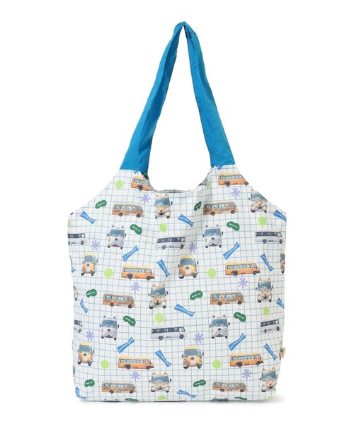 BEAMS mini（ビームスミニ）の「【COLLABORATION】那須どうぶつ王国 / ECOバッグ 2025FW（トートバッグ・レディース・ミント/オレンジ・ONE SIZE）」の8枚目の写真