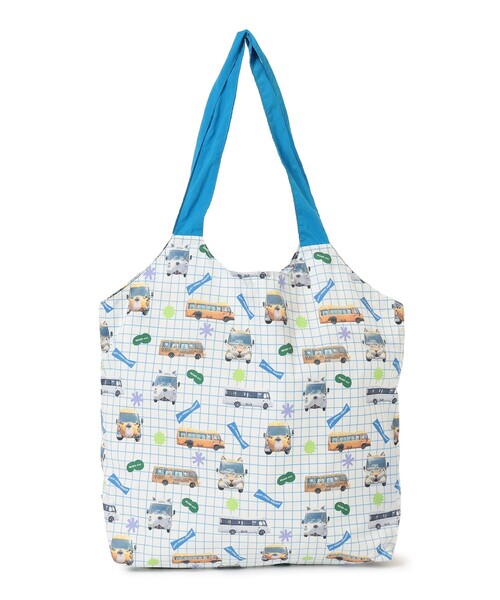 BEAMS mini（ビームスミニ）の「【COLLABORATION】那須どうぶつ王国 / ECOバッグ 2025FW（トートバッグ・レディース・ミント/オレンジ・ONE SIZE）」の10枚目の写真