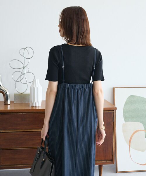 Green　Parks（グリーンパークス）の「Vネックキャミワンピース（ワンピース・レディース・グレー/ネイビー/ブラック・FREE）」の5枚目の写真