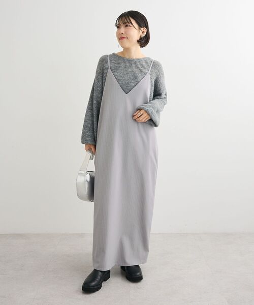 Green　Parks（グリーンパークス）の「Vネックキャミワンピース（ワンピース・レディース・グレー/ネイビー/ブラック・FREE）」の15枚目の写真