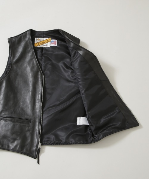 セール】Schott/193V LEATHER VEST（ベスト）｜NANO universe（ナノ