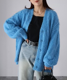Riberry | シャギーVネックニットカーディガン(カーディガン/ボレロ)