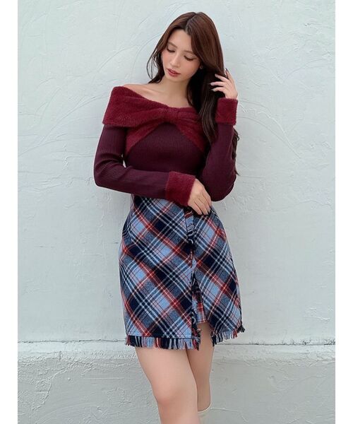 RESEXXY（リゼクシー）の「【ZOZO限定】オフショルリボンニットトップス（ニット/セーター・レディース・ラベンダー/アイボリー/レッド/ブラック・FREE）」の20枚目の写真