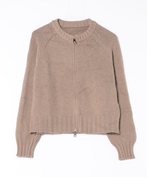 Lace Ladies(レースレディース)の「ウールライク ダブルジップ ラグラン ニット トップス(カーディガン/ボレロ・レディース・グレー/ブラック/アイボリー/ベージュ・FREE)」の10枚目の写真