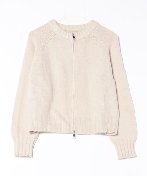 Lace Ladies(レースレディース)の「ウールライク ダブルジップ ラグラン ニット トップス(カーディガン/ボレロ・レディース・グレー/ブラック/アイボリー/ベージュ・FREE)」の13枚目の写真