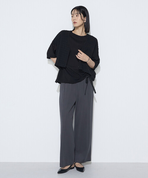 Gabardine K.T（ギャバジンケーティー）の「チェック柄カラミ ショートブルゾン（ブルゾン・レディース・ブラック/ダークブラウン・9号）」の7枚目の写真